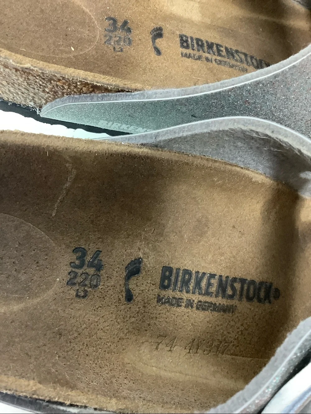 Birkenstock sparkling silver
